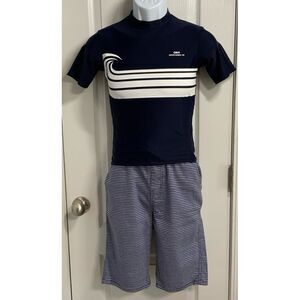BUNDLE Arizona Jean Board Shorts size 14/16 & OBX Outer Banks Swim Shirt‎ Large